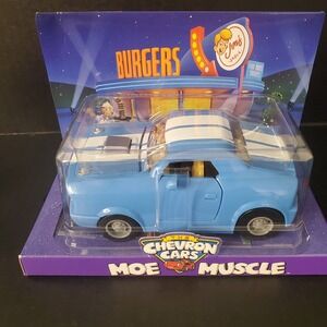 Chevron Cars Moe Muscle Retired Collectible 2009 Classic Blue Car Toy NIB NOS